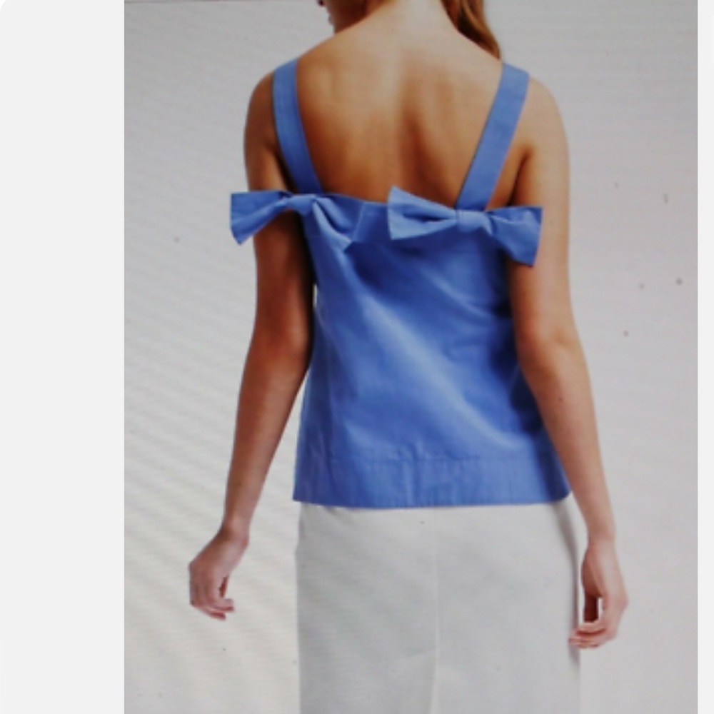 Banana Republic Square Neck Bow Tank Chambray (size S)